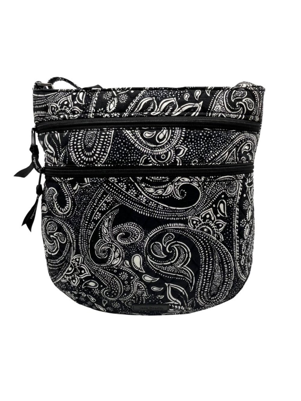 Vera Bradley Black And White Paisley Print Crossbody